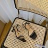 Sandal 5P gót nhin mũi vuông quai ngang dây xích - MS: S5-26020