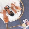 Giày Sandal 5p gót vuông mũi vuông chữ U ngang - MS: S5-23029