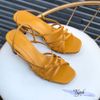 Giày sandal nữ 5p gót lép 5 dây gút chéo - MS: S5-25005