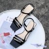 Giày Sandal nữ 5p gót mika thang đối xứng 2 quai ngang nói eo - MS: S5-23021