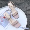 Giày Sandal nữ 5p gót mika thang đối xứng 2 quai ngang nói eo - MS: S5-23021