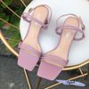 Giày Sandal nữ 5p gót thoi 3 quai ngang mảnh - MS: S5-26012