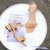 Sandal 5p gót tròn xéo mũi vuông quai ngang dúm - MS:S5-26018