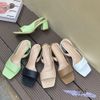 Sandal 6p gót khuyết mũi vuông bảng ngang khuyết hỏi - MS: S6-26009 (2)