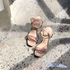 Giày sandal 6p gót lục giác mika bán cầu bảng ngang - MS: S6-23001