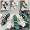 Sandal 7p gót vuông nhỏ mũi vuông quai ngang mảnh talong may viền chỉ - MS: S7-26025