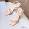 Sandal 7P gót bát giác mika mũi vuông bảng ngang- MS: S7-23014