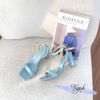Sandal 7p gót bầu mũi vuông quai ngang - MS: S7-06008
