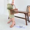 Sandal 7p gót bầu mũi vuông quai ngang - MS: S7-06008