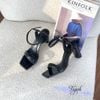 Sandal 7p gót bầu mũi vuông quai ngang - MS: S7-06008