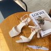 Sandal 7p gót khuyết mũi vuông bảng ngang khuyết giữa - MS: S7-06007