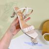Sandal 7p gót lép mũi vuông quai ngang dúm - MS: S7-22004