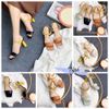 Giày Sandal 7p gót trụ tròn nhỏ bảng ngang may chỉ hậu phối vàng - MS: S7-26018