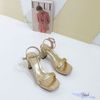 Sandal 8p gót lép mũi vuông bảng ngang - MS: S8-71001