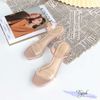 Sandal 8p gót sơn lằn sóng đúp mũi bảng ngang mika- MS: S8-23008