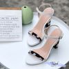 Giày nữ sandal 9p đúp mũi bảng ngang hoa cúc - MS: S9-23013