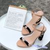 Giày nữ sandal 9p đúp mũi bảng ngang hoa cúc - MS: S9-23013