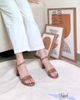 Sandal 9p gót trụ tròn mũi tròn bảng ngang may chỉ giữa - MS: S9-72002