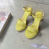 Sandal 9p gót trụ tròn mũi tròn bảng ngang may chỉ giữa - MS: S9-72002