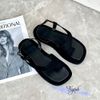 Sandal bánh mì 3p mũi vuông xỏ ngón chéo - MS: S3-70001