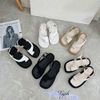 Sandal bánh mì 3p mũi vuông xỏ ngón chéo - MS: S3-70001