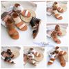 Sandal da bảng ngang cổ yếm phối khóa hậu khóa kéo- MS: SX-01074