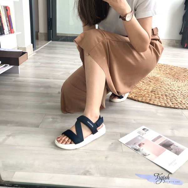 giày sandal xẹp quai dù