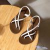 Sandal mũi tròn kẹp ngón 3 quai chéo - MS: SX-63001