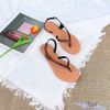 Sandal mũi tròn kẹp ngón hậu khóa talong may chỉ- MS: SX-25042