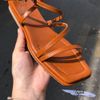 Giày Sandal nữ mũi vuông 2 day ngang chéo hậu chéo - MS: SX-25023