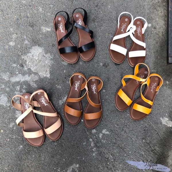 giày sandal ngang chéo phối khóa xinh tại tigish