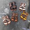 Giày sandal ngang chéo không móc khóa phối thun - MS: SX-25011