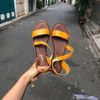 Giày sandal ngang chéo không móc khóa phối thun - MS: SX-25011