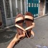 Giày sandal ngang chéo không móc khóa phối thun - MS: SX-25011