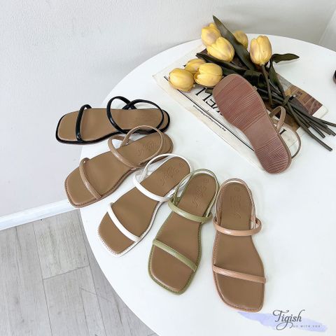  Sandal xẹp 2 quai ngang nối hậu - MS: SX-25053 