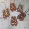 Giày Sandal nữ xỏ ngón 2 quai ngang mảnh hậu cột dây. MS: SX-25014