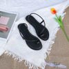 Sandal xỏ ngón mũi tròn một quai chéo từ trước ra sau- MS: SX-25041