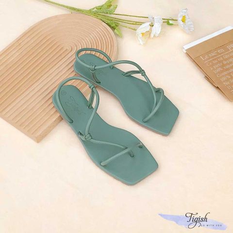  Sandal xỏ ngón quai ngang chéo võng nối hậu mũi vuông- MS: SX-25043 