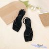 Sandal xỏ ngón quai ngang chéo võng nối hậu mũi vuông- MS: SX-25043