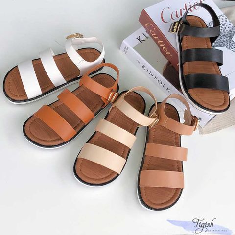  Sandal nữ 4p bánh mì 2 quai ngang- MS: S4-01003 