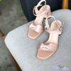 Giày Sandal 6p gót tròn mũi vuông quai nơ - MS: S6-26010