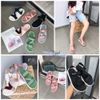 Sandal deta quai dù xé dán quai chéo khóa lệch đế trắng - MS: SX-53005