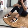 Giày Sandal deta quai dù xé dán quai ngang đế trắng - MS: SX-53004