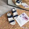 Giày Sandal deta quai dù xé dán quai ngang đế trắng - MS: SX-53004