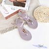 Sandal nữ kẹp ngón mắt xích da rắn- MS: SX-06013