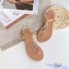 Sandal nữ kẹp ngón mắt xích da rắn- MS: SX-06013