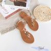 Sandal nữ kẹp ngón mắt xích da rắn- MS: SX-06013