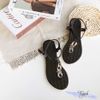 Sandal nữ kẹp ngón mắt xích da rắn- MS: SX-06013