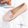 Slip on đế đen mũi tròn quai ngang phối khóa- MS: SL-59005