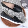 Giày Slip on đế đỏ phối quai ngang xoắn - MS: SL-59004